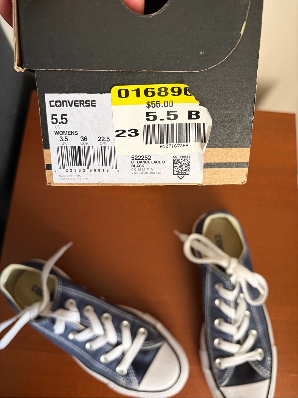 Converse Classic Low Top Sneakers - Navy & White - Picture 3 of 6